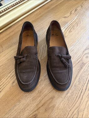 Brown Suede Tassel Loafers - Men's
